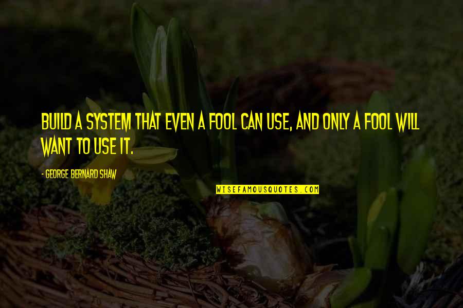 Bugayong Plant Quotes By George Bernard Shaw: Build a system that even a fool can Bugayong Plant Quotes By George Bernard Shaw: Build a system that even a fool can