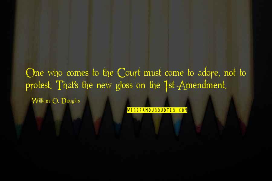 Buhos Ng Quotes By William O. Douglas: One who comes to the Court must come