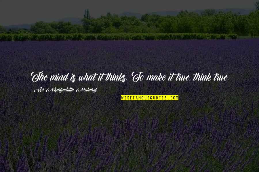 Buika Mi Quotes By Sri Nisargadatta Maharaj: The mind is what it thinks. To make Buika Mi Quotes By Sri Nisargadatta Maharaj: The mind is what it thinks. To make