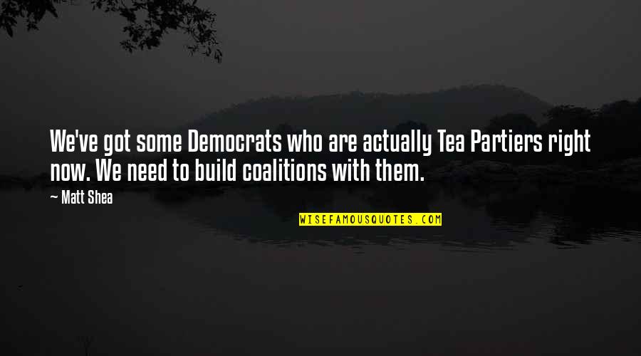 Build Them Up Quotes By Matt Shea: We've got some Democrats who are actually Tea