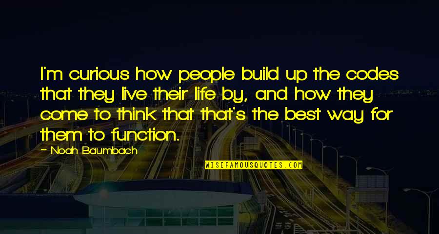 Build Them Up Quotes By Noah Baumbach: I'm curious how people build up the codes