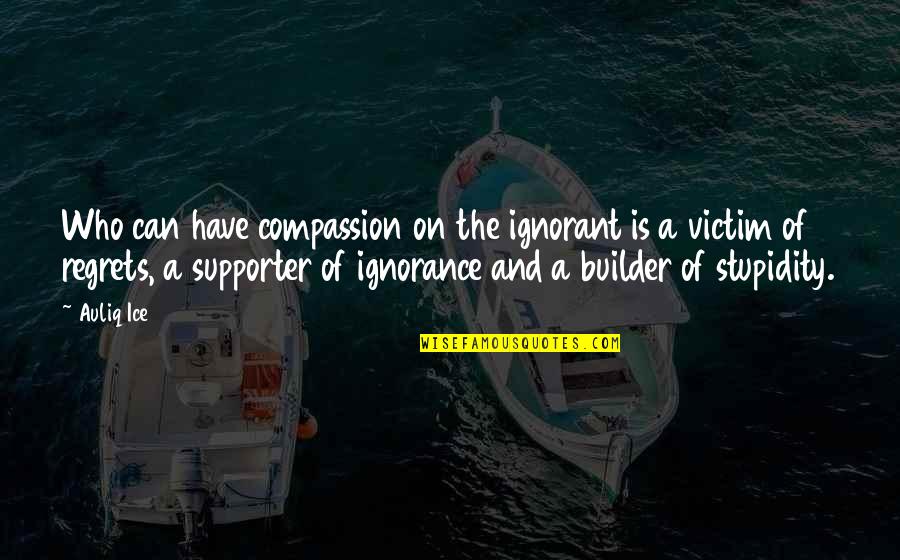 Builder Quotes By Auliq Ice: Who can have compassion on the ignorant is