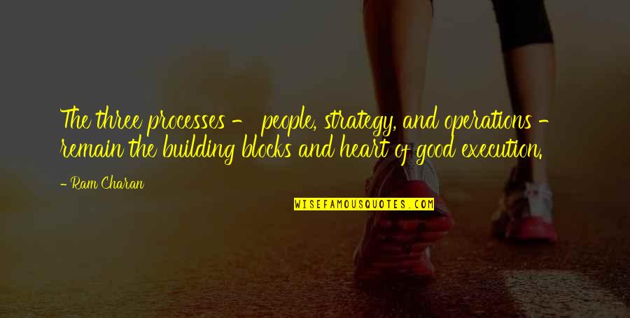 Building Blocks Quotes By Ram Charan: The three processes - people, strategy, and operations