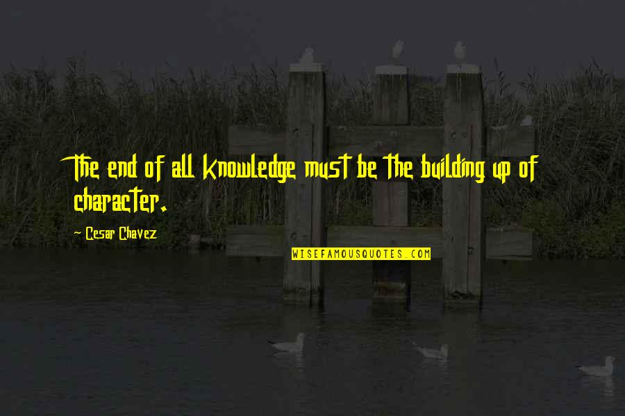 Building Knowledge Quotes By Cesar Chavez: The end of all knowledge must be the