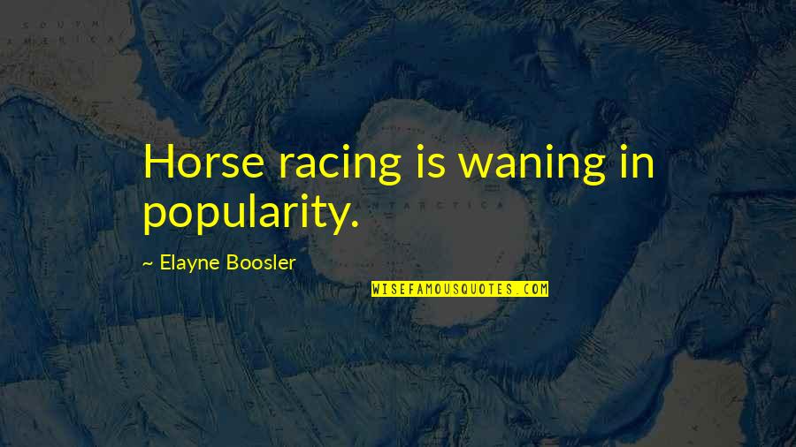 Building Morale Quotes By Elayne Boosler: Horse racing is waning in popularity. Building Morale Quotes By Elayne Boosler: Horse racing is waning in popularity.
