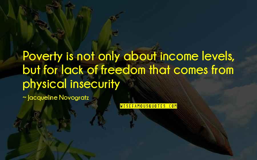 Building Related Quotes By Jacqueline Novogratz: Poverty is not only about income levels, but