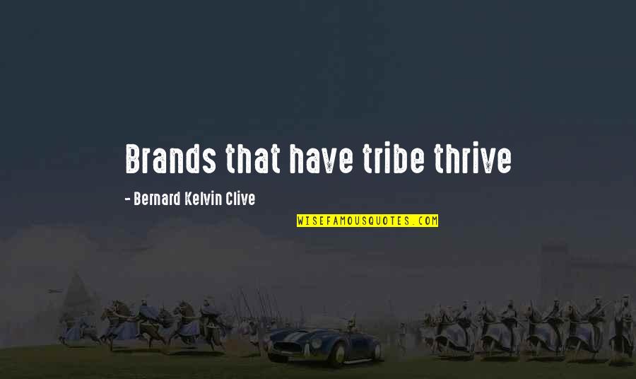 Building Your Personal Brand Quotes By Bernard Kelvin Clive: Brands that have tribe thrive