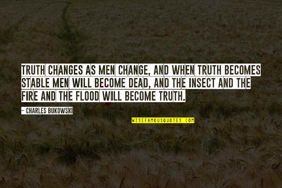 Bukowski Quotes By Charles Bukowski: Truth changes as men change, and when truth
