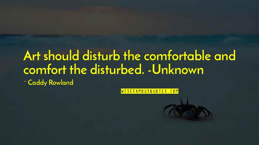 Bukowski Work Quotes By Caddy Rowland: Art should disturb the comfortable and comfort the