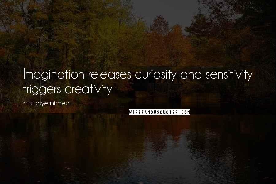 Bukoye Micheal quotes: Imagination releases curiosity and sensitivity triggers creativity