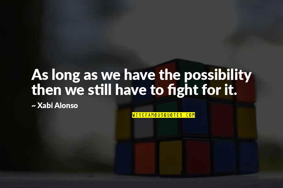 Bukurite Quotes By Xabi Alonso: As long as we have the possibility then