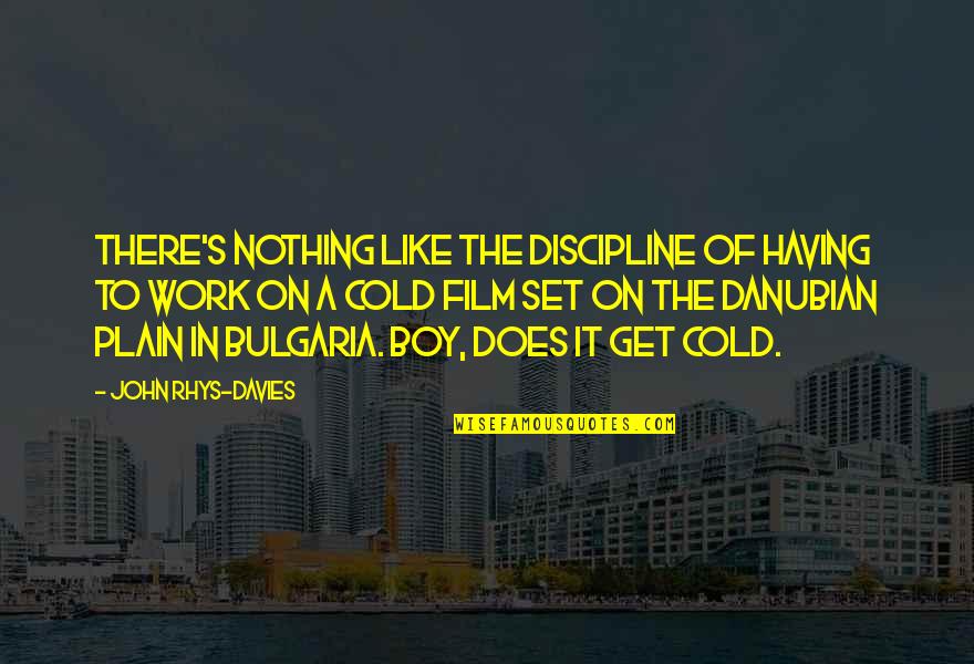 Bulgaria Quotes By John Rhys-Davies: There's nothing like the discipline of having to