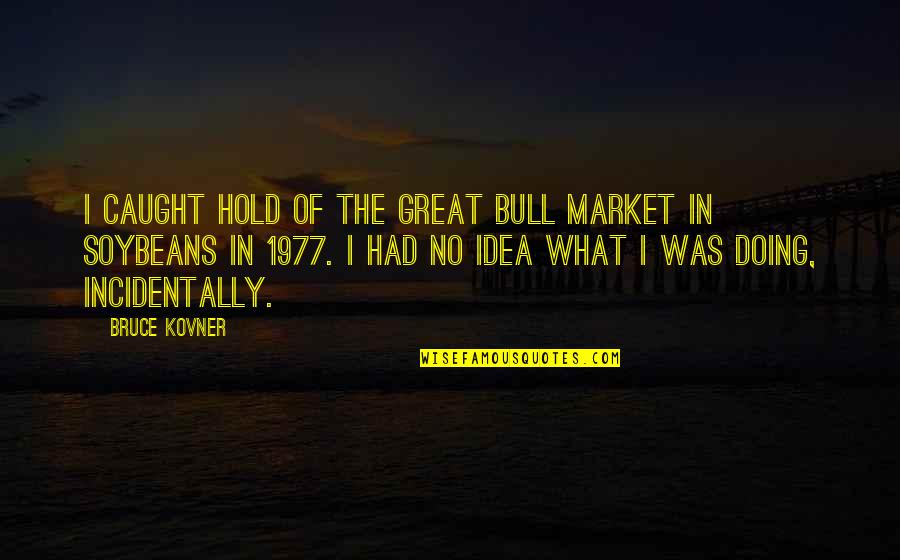 Bull Market Quotes By Bruce Kovner: I caught hold of the great bull market
