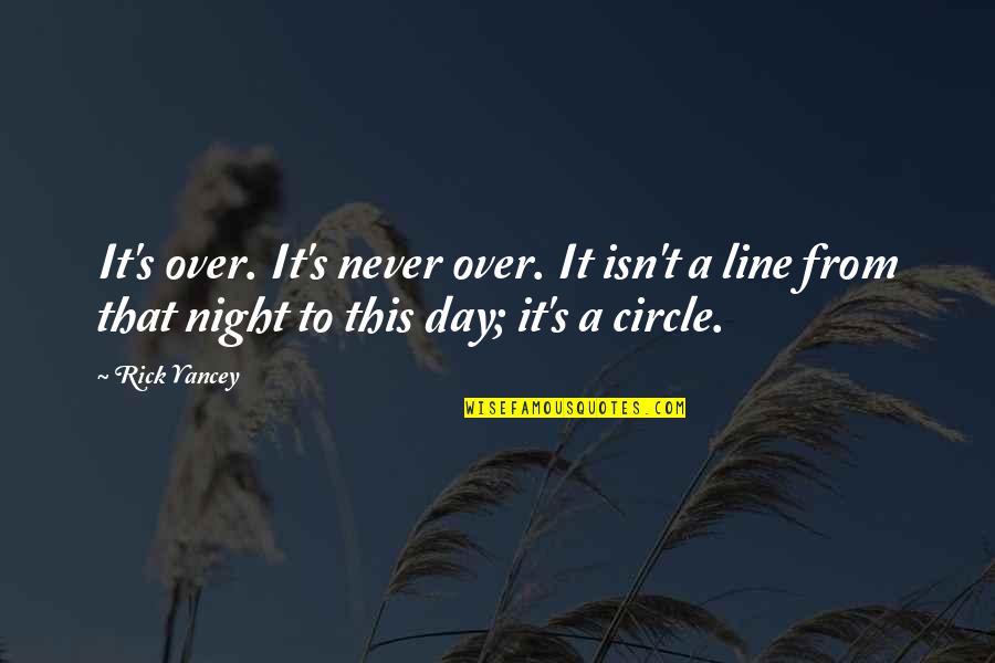 Bullet Ride Quotes By Rick Yancey: It's over. It's never over. It isn't a