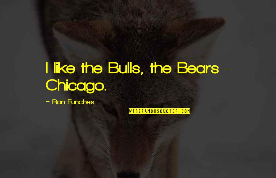 Bulls Quotes By Ron Funches: I like the Bulls, the Bears - Chicago.