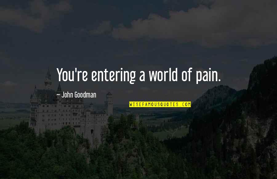 Bullying Me Quotes By John Goodman: You're entering a world of pain. Bullying Me Quotes By John Goodman: You're entering a world of pain.