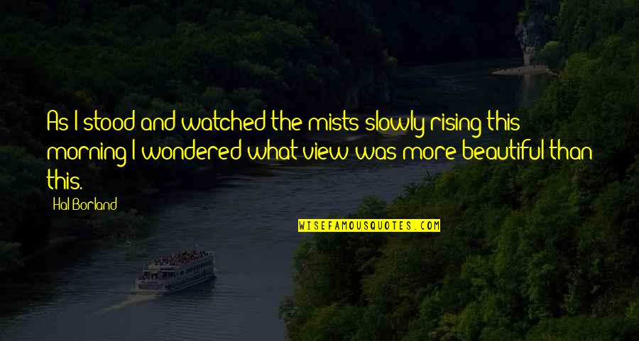 Bullying Statistics Quotes By Hal Borland: As I stood and watched the mists slowly Bullying Statistics Quotes By Hal Borland: As I stood and watched the mists slowly