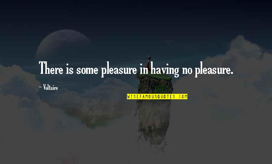 Bulutlarla Ilgili Quotes By Voltaire: There is some pleasure in having no pleasure.