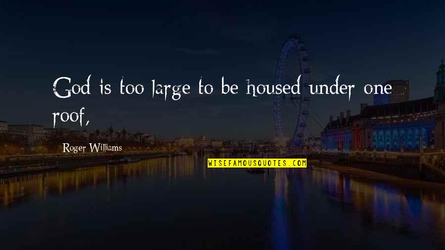 Bumba Liedjes Quotes By Roger Williams: God is too large to be housed under