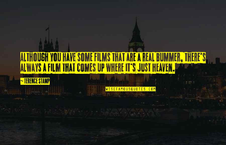 Bummer Quotes By Terence Stamp: Although you have some films that are a Bummer Quotes By Terence Stamp: Although you have some films that are a