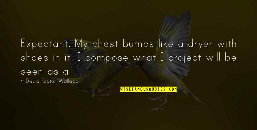 Bumps'n Quotes By David Foster Wallace: Expectant. My chest bumps like a dryer with Bumps'n Quotes By David Foster Wallace: Expectant. My chest bumps like a dryer with