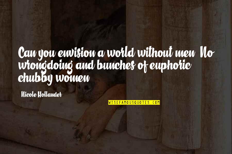 Bunches Quotes By Nicole Hollander: Can you envision a world without men? No