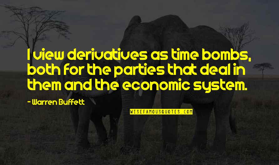 Bunico Quotes By Warren Buffett: I view derivatives as time bombs, both for