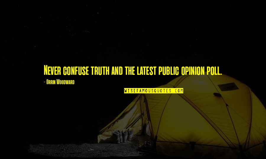 Bunjaku Han Quotes By Orrin Woodward: Never confuse truth and the latest public opinion