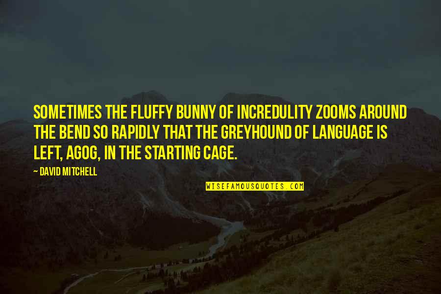 Bunny's Quotes By David Mitchell: Sometimes the fluffy bunny of incredulity zooms around