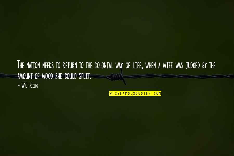 Bunskoek Zuidwolde Quotes By W.C. Fields: The nation needs to return to the colonial