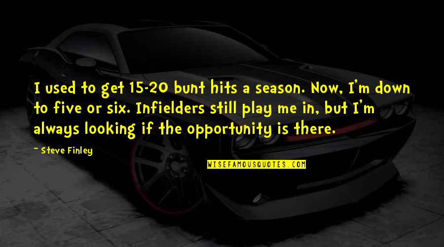 Bunt Quotes By Steve Finley: I used to get 15-20 bunt hits a Bunt Quotes By Steve Finley: I used to get 15-20 bunt hits a