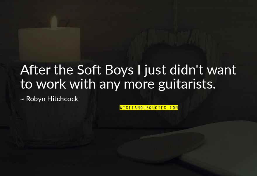 Bunty Disenchantment Quotes By Robyn Hitchcock: After the Soft Boys I just didn't want Bunty Disenchantment Quotes By Robyn Hitchcock: After the Soft Boys I just didn't want