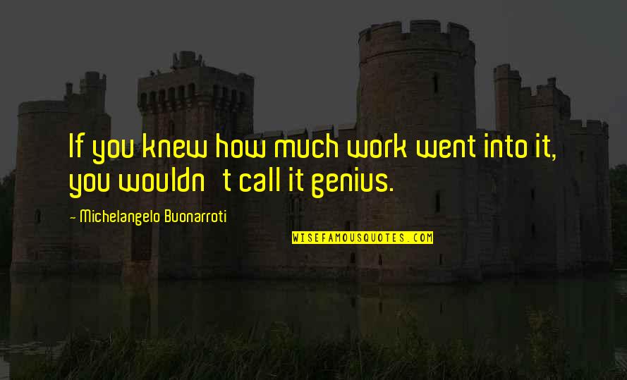 Buonarroti Quotes By Michelangelo Buonarroti: If you knew how much work went into