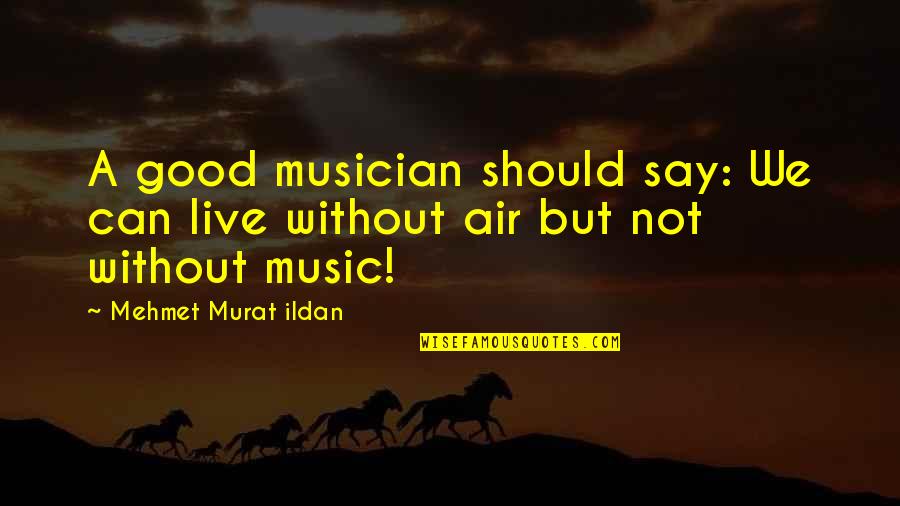 Burchette Sign Quotes By Mehmet Murat Ildan: A good musician should say: We can live Burchette Sign Quotes By Mehmet Murat Ildan: A good musician should say: We can live