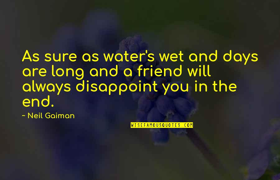 Burghardt Quotes By Neil Gaiman: As sure as water's wet and days are