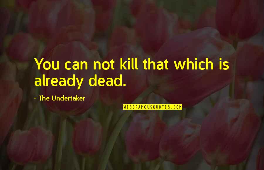 Burkha Quotes By The Undertaker: You can not kill that which is already