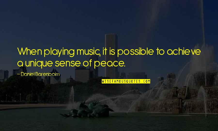 Burkhead Green Quotes By Daniel Barenboim: When playing music, it is possible to achieve