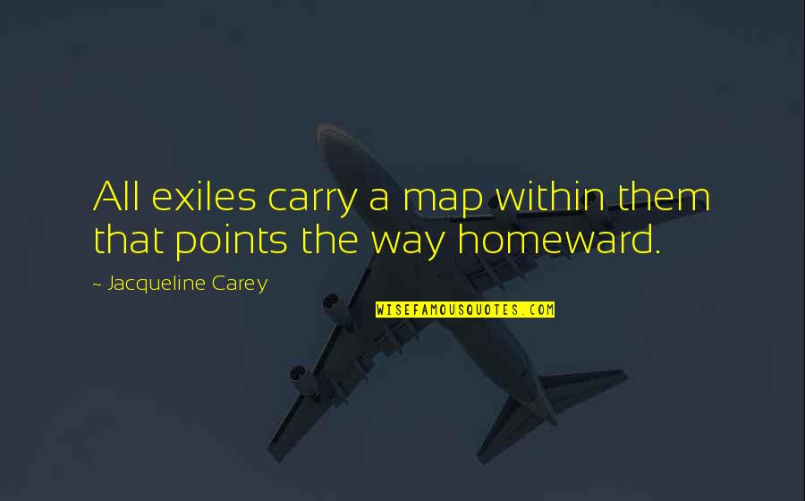 Burlap Bags With Quotes By Jacqueline Carey: All exiles carry a map within them that Burlap Bags With Quotes By Jacqueline Carey: All exiles carry a map within them that