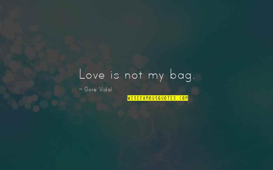 Burlap Banner Quotes By Gore Vidal: Love is not my bag.
