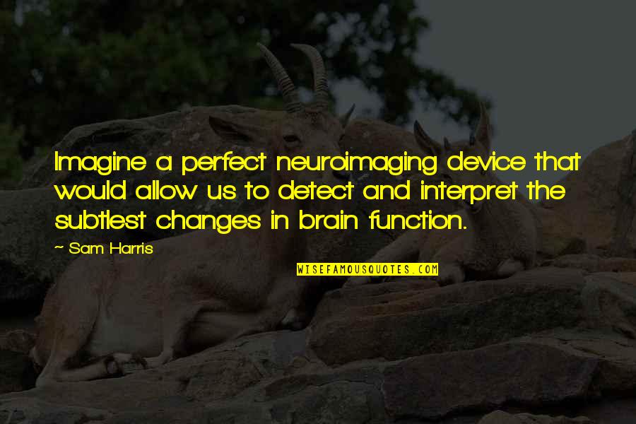 Burletti Quotes By Sam Harris: Imagine a perfect neuroimaging device that would allow
