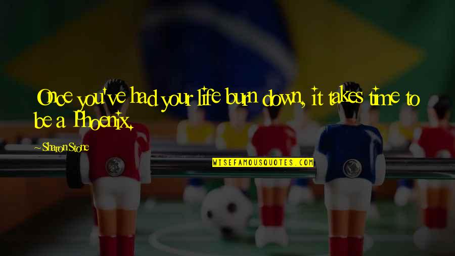 Burn It Down Quotes By Sharon Stone: Once you've had your life burn down, it