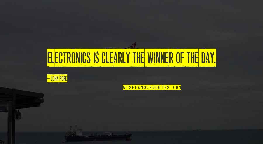 Burn Notice Reckoning Quotes By John Ford: Electronics is clearly the winner of the day.
