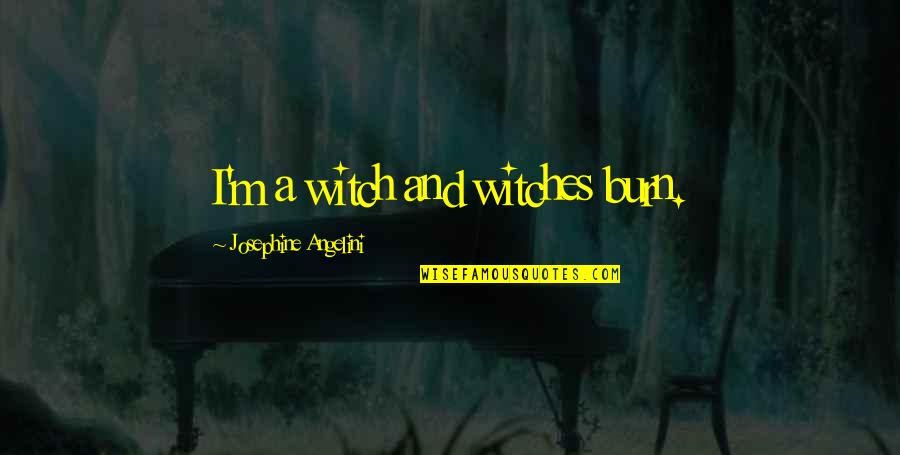 Burn The Witch Quotes By Josephine Angelini: I'm a witch and witches burn. Burn The Witch Quotes By Josephine Angelini: I'm a witch and witches burn.