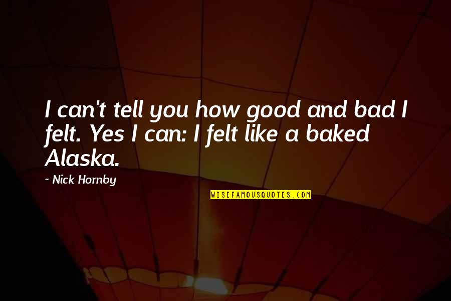 Burnetts Vodka Quotes By Nick Hornby: I can't tell you how good and bad