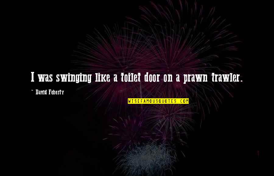 Burnham Drugs Vancleave Ms Quotes By David Feherty: I was swinging like a toilet door on Burnham Drugs Vancleave Ms Quotes By David Feherty: I was swinging like a toilet door on