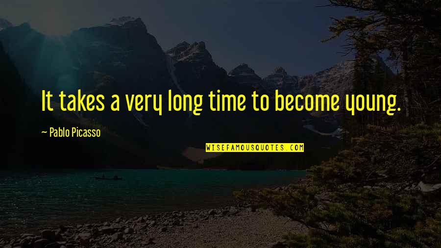 Burning Candle Images With Quotes By Pablo Picasso: It takes a very long time to become