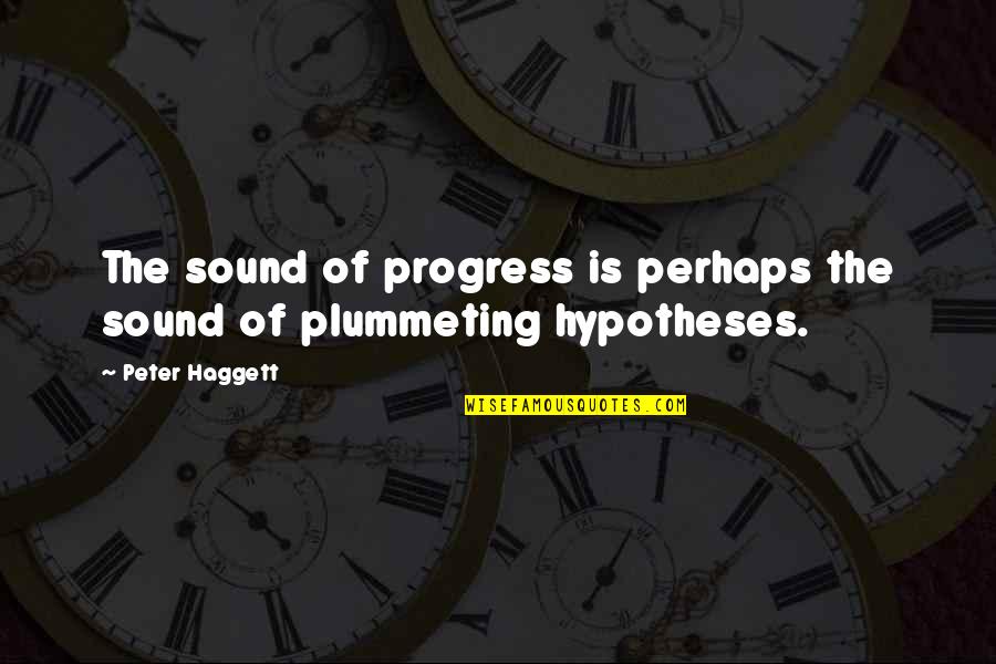 Burning Charcoal Quotes By Peter Haggett: The sound of progress is perhaps the sound