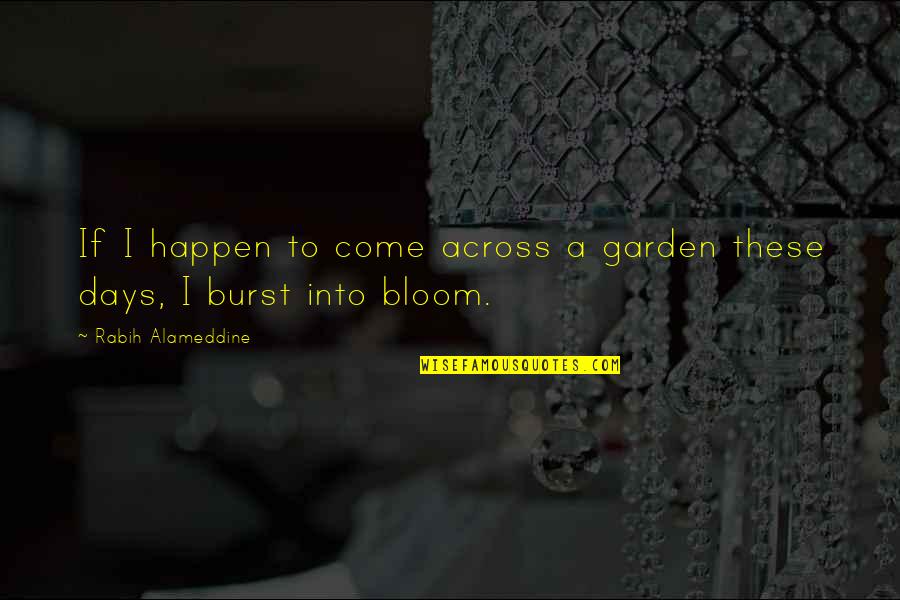 Burning Daylight Quotes By Rabih Alameddine: If I happen to come across a garden Burning Daylight Quotes By Rabih Alameddine: If I happen to come across a garden