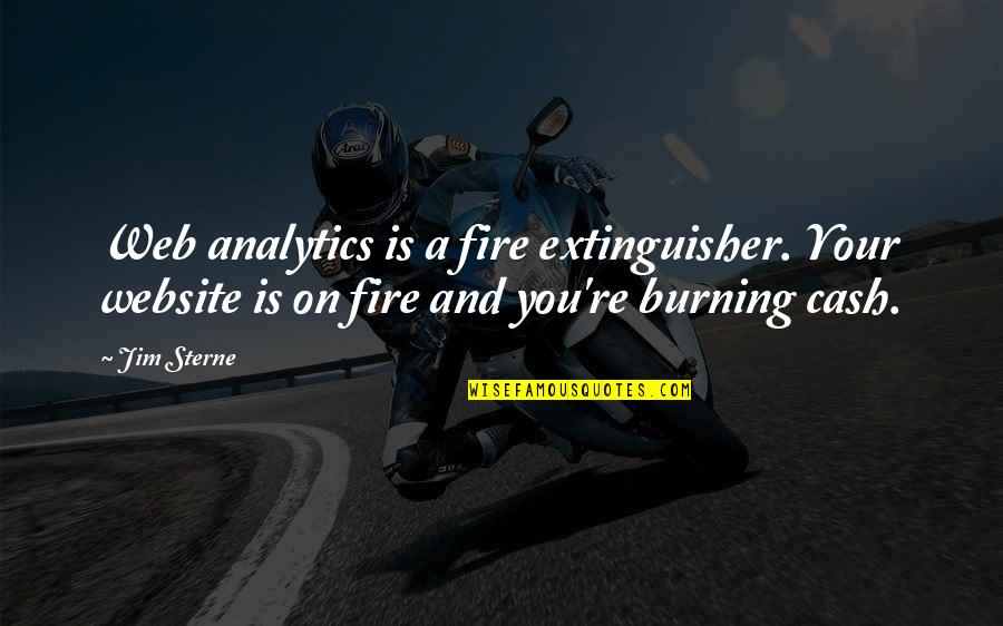 Burning Fire Quotes By Jim Sterne: Web analytics is a fire extinguisher. Your website