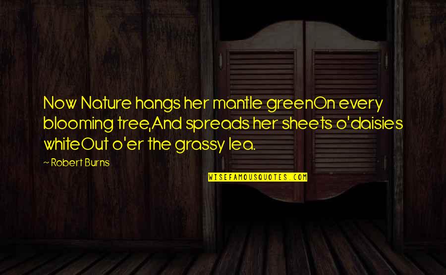 Burns Nature Quotes By Robert Burns: Now Nature hangs her mantle greenOn every blooming